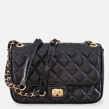 Bolsa-Tiracolo-Preto-Matelasse-|-Comfort-Tamanho--M----Cor--PRETO-0